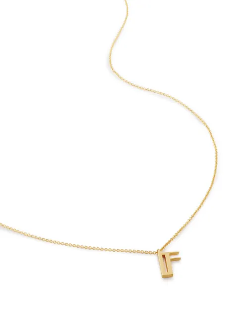 Monica Vinader alphabet F-pendant necklace Gold GPNKALPFNON