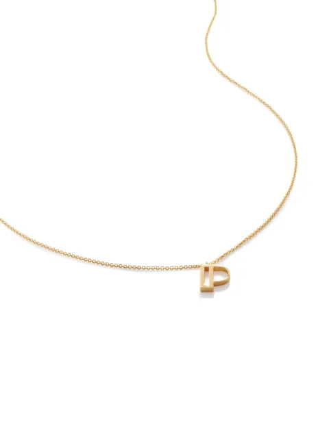 Monica Vinader Alphabet P pendant necklace Gold GPNKALPPNON