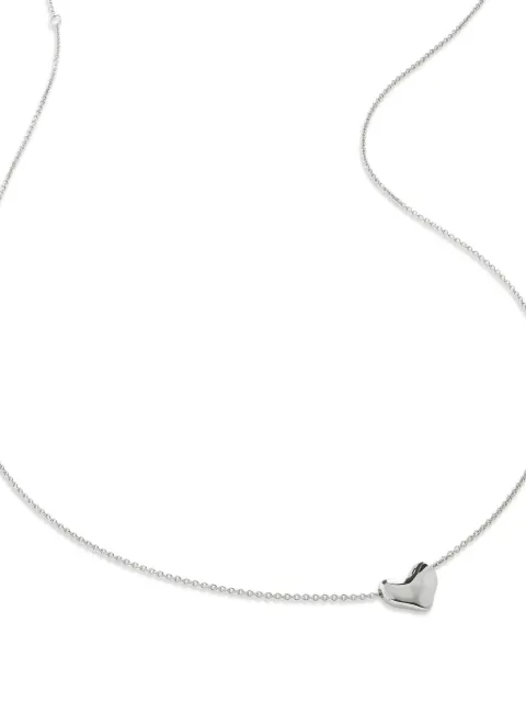 Monica Vinader heart-charm necklace Silver SSNKHARTNON