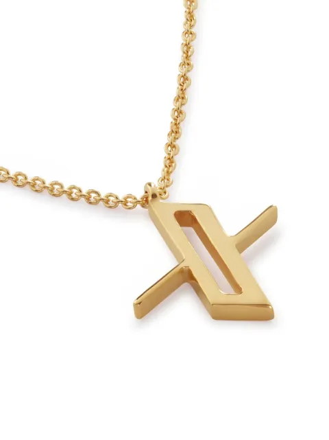 Monica Vinader 18kt gold vermeil Alphabet X necklace Gold GPNKALPXNON