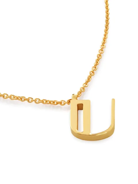 Monica Vinader Alphabet U necklace Gold GPNKALPUNON