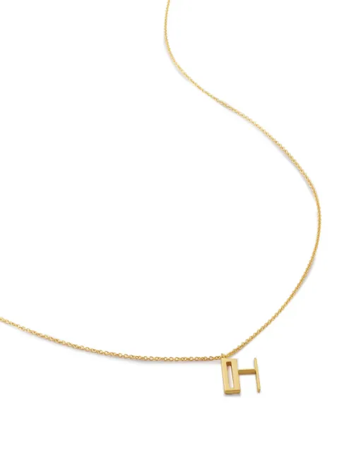 Monica Vinader alphabet H-pendant necklace Gold GPNKALPHNON