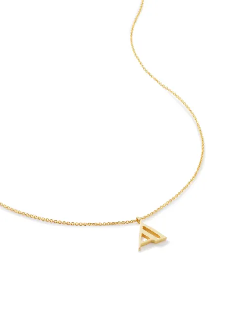 Monica Vinader Alphabet A charm necklace Gold GPNKALPANON