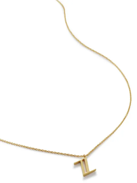 Monica Vinader alphabet Z-pendant necklace Gold GPNKALPZNON