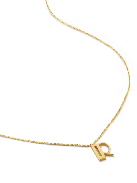 Monica Vinader 18kt gold vermeil letter R pendant necklace Gold GPNKALPRNON