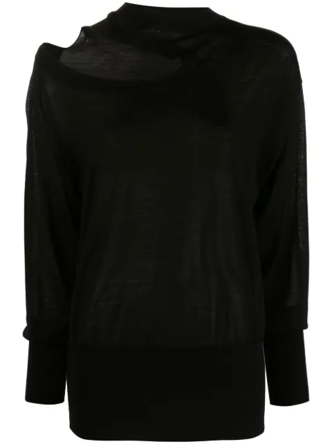 Stella McCartney cut out-detail knitted top Black 6K04543S2396