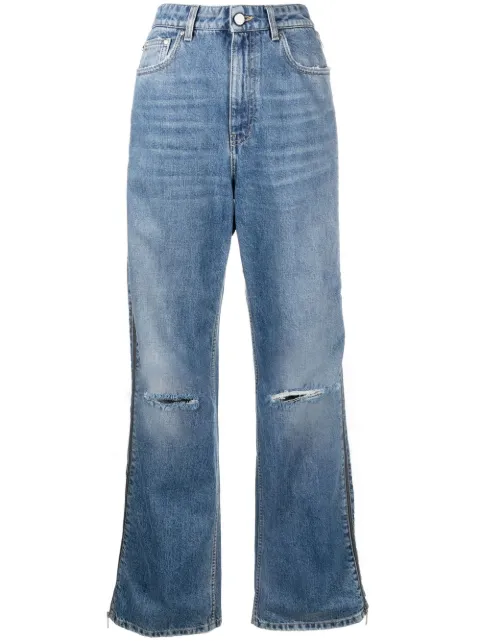 Stella McCartney zip-detail straight-leg jeans Blue 6D01293SPH27