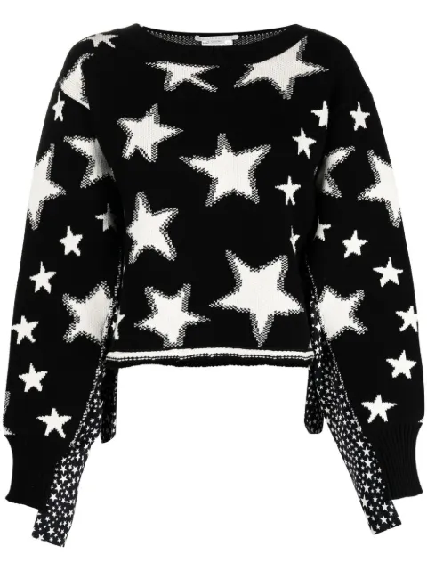 Stella McCartney star-motif knitted jumper Black 6K04723S2412