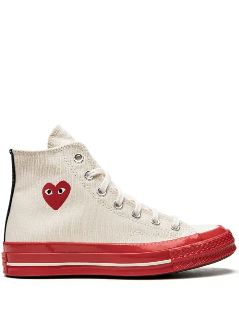 Converse x CdG Play Chuck 70 High "Pristine Red" sneakers White A01794C