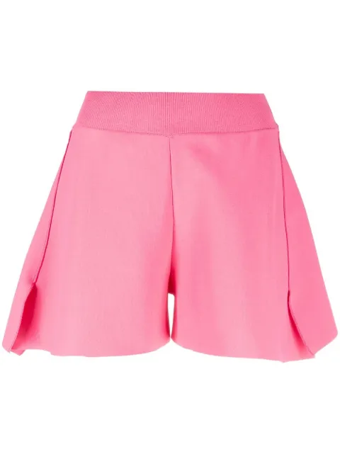 Stella McCartney mid-rise knitted track shorts Pink 6K0456S2076