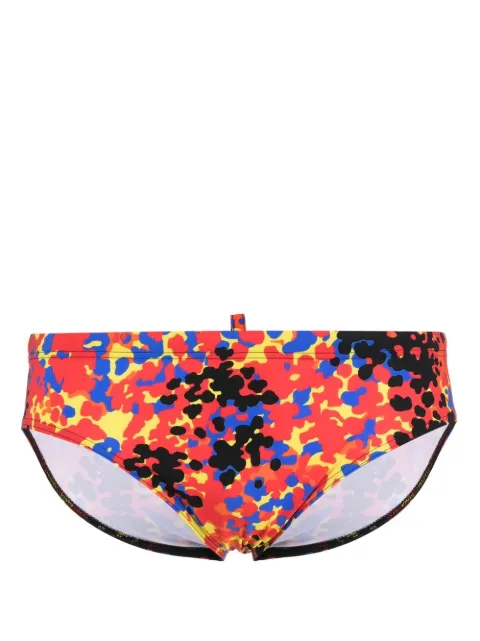 DSQUARED2 graphic-print swimming trunks Orange D7B354660ISA01
