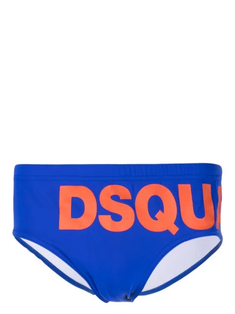 DSQUARED2 logo-print swimming trunks Blue D7B2E4680ISA01