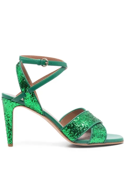 RED(V) glitter-embellished open-toe sandals Green QS0H80JPE