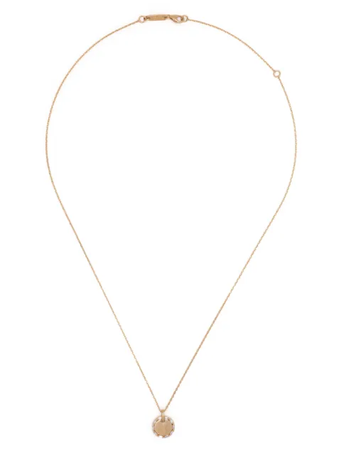 Suzanne Kalan 18kt yellow gold Circle mini diamond necklace Gold GCP102YG