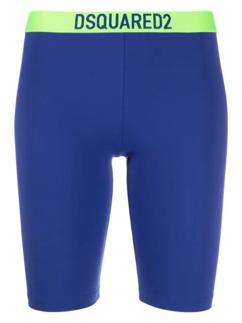 DSQUARED2 logo-waistband cycling shorts Blue D8N604250ISA01