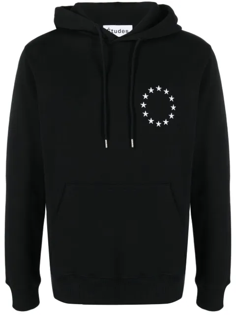 Études Studio logo-print long-sleeve hoodie Black C00ME251A01599