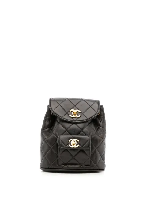 CHANEL Pre-Owned 1992 mini Duma backpack Black 2928690