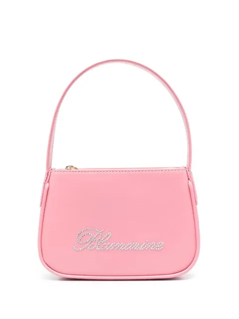 Blumarine crystal-embellished leather shoulder bag Pink 2W162A