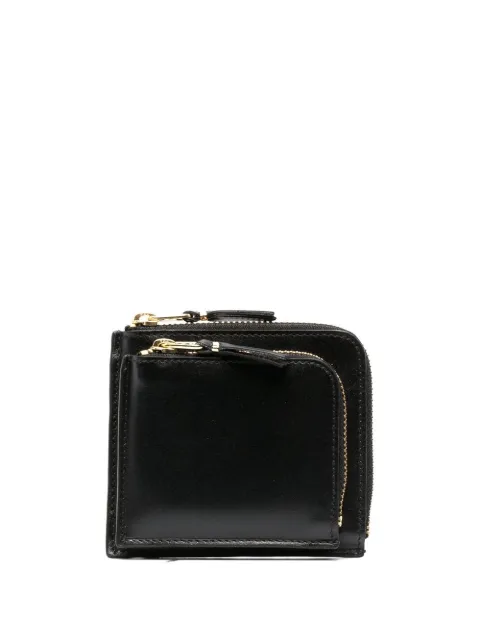Comme Des Garçons Wallet double-zip calf leather wallet Black SA3100OP