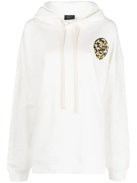 Joshua Sanders smiley-print drawstring hoodie White 10171