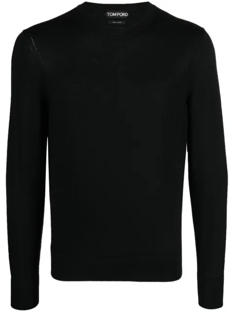 TOM FORD fine-knit wool jumper Black KCL006YMW010S23