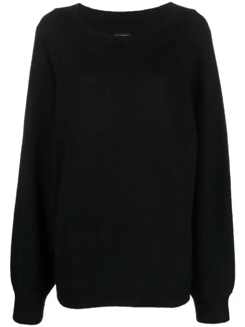 TOM FORD ribbed-knit round neck jumper Black MAK1172YAX339