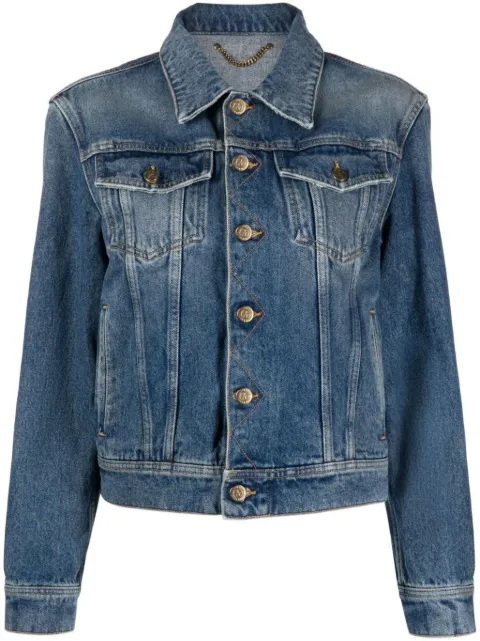 Golden Goose logo-patch denim jacket Blue GWP00846P000621