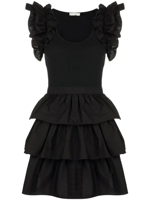 Ulla Johnson ruffle-trim T-shirt dress Black PS230743