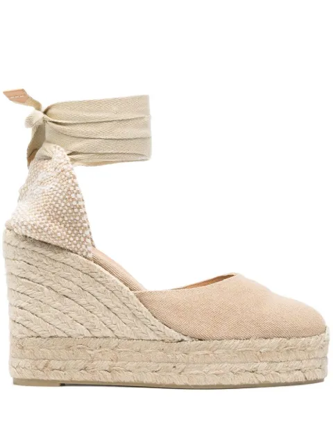 Castañer Carina 8 100mm wedge espadrilles Neutrals 021641