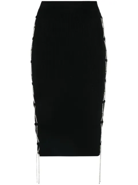 Giuseppe Di Morabito high-waist lace-detail skirt Black 215KN79