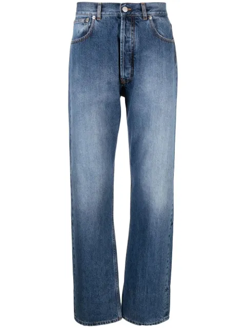 Nick Fouquet embroidered-detail denim trousers Blue NFMW67008CNW155A