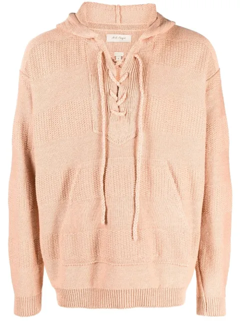 Nick Fouquet knitted hoodie sweater Pink NFMW75001ANW603E