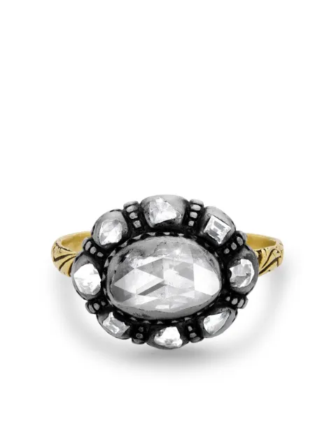 Pragnell Vintage 18kt yellow gold Georgian diamond cluster ring Gold 154289