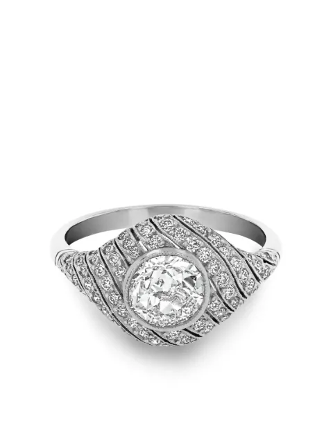 Pragnell Vintage platinum Art Deco-inspired diamond ring Silver 154305
