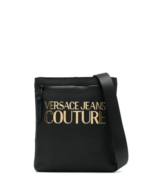 Versace Jeans Couture logo-plaque detail messenger bag Black 74YA4B94ZS394