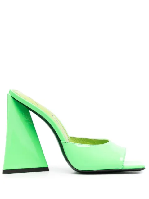 The Attico Devon 115mm mules Green 231WS000