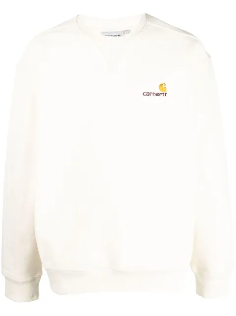 Carhartt WIP embroidered-logo cotton sweatshirt Neutrals I025475