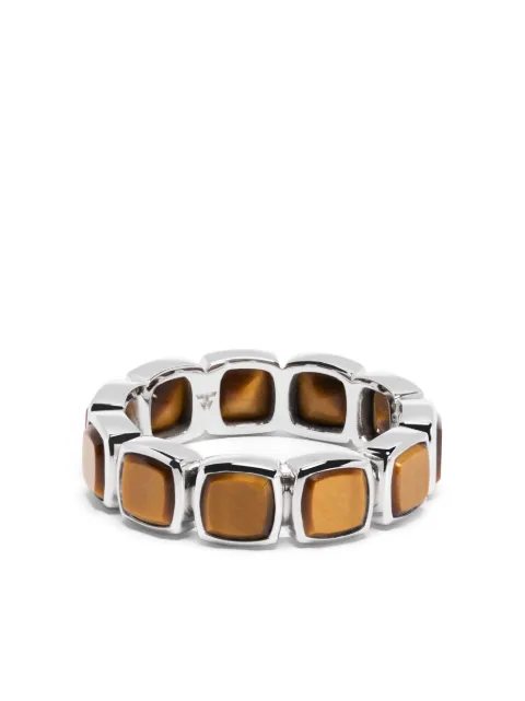 Tom Wood sterling silver cushion tiger eye ring Silver R75CBV2TIE01S925