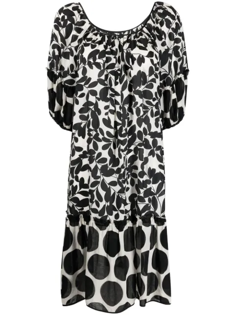 Dolce & Gabbana Pre-Owned 2000s graphic-print silk dress Black HOLADG109A