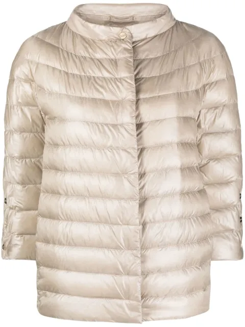 Herno mock-neck quilted puffer jacket Neutrals PI001650D12017