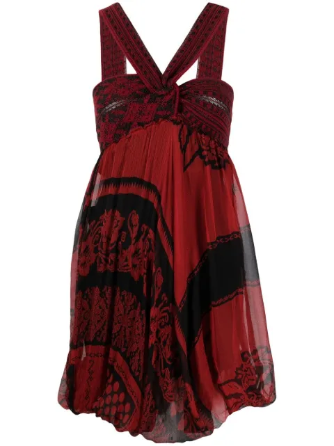 Jean Paul Gaultier Pre-Owned 2000s abstract-print halterneck dress Black JPG3011A