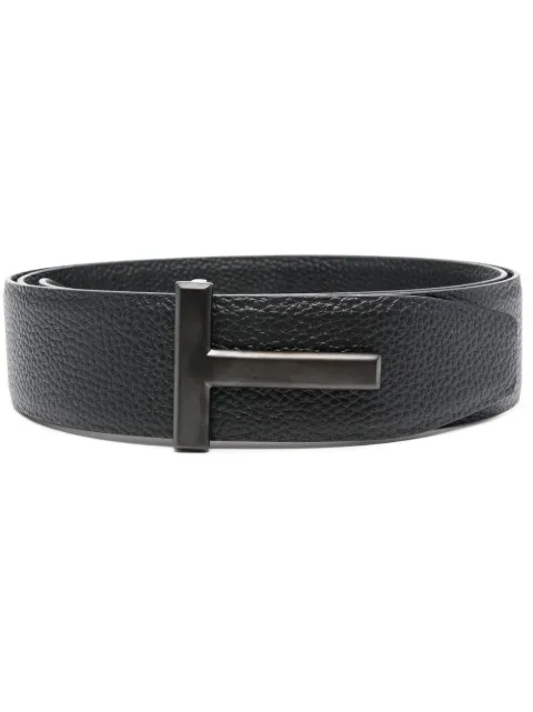 TOM FORD logo-buckle leather belt Black TB178LCL236L3BN01