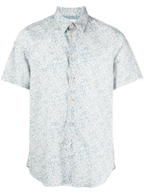 PS Paul Smith graphic-print stretch-cotton shirt Blue M2R619PK21765