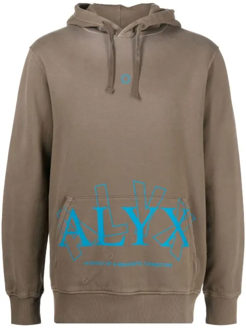 1017 ALYX 9SM logo-print pullover hoodie Neutrals AAUSW0180FA01BEG0003