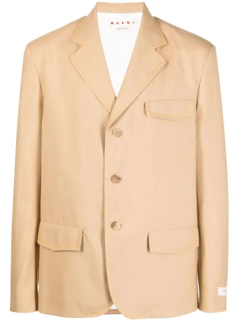 Marni single-breasted blazer Brown GUMU0091U7TW839