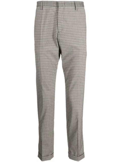 Paul Smith check-pattern stretch-wool trousers Brown M1R150MMK01908
