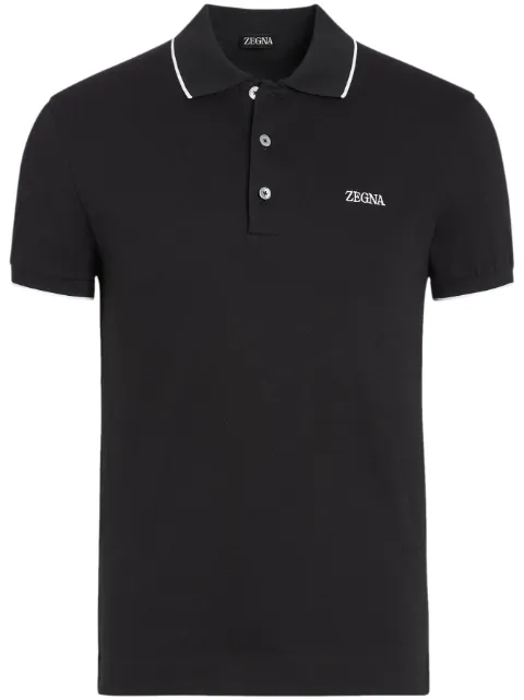 Zegna cotton polo shirt Black E7358A5B746