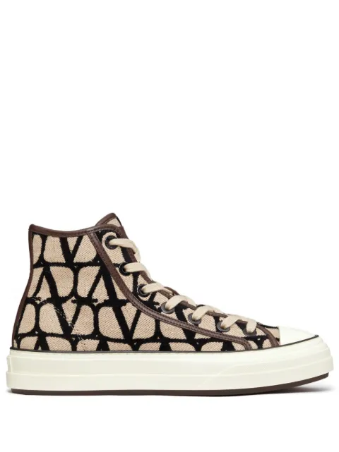 Valentino Garavani Toile Iconographe Totaloop high-top sneakers Neutrals WS0GX3RWC