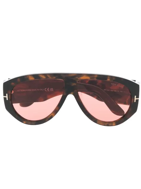 TOM FORD Eyewear Bronson pilot-frame sunglasses Brown TF1044
