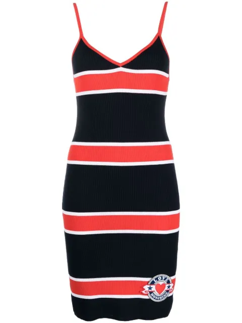 Love Moschino striped ribbed dress Blue WSE3991X1543